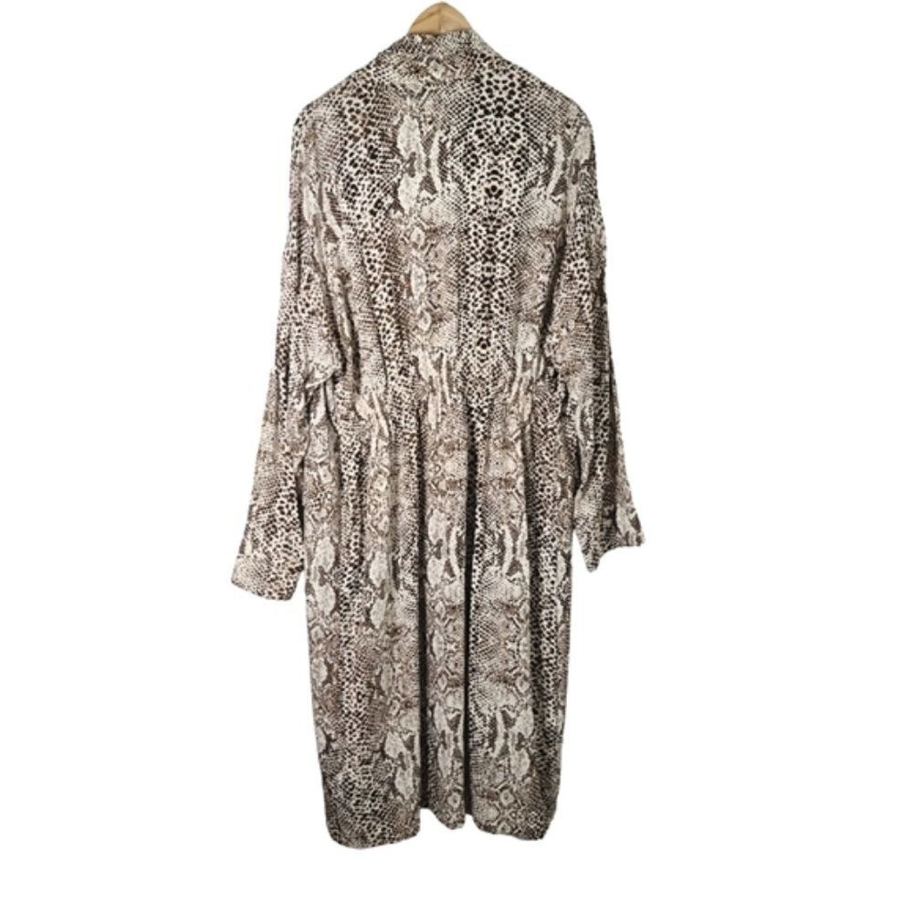 Free People Wild Nights Snake Print Duster Womens Full Length Kimono Jacket Sz M - Picture 7 of 16